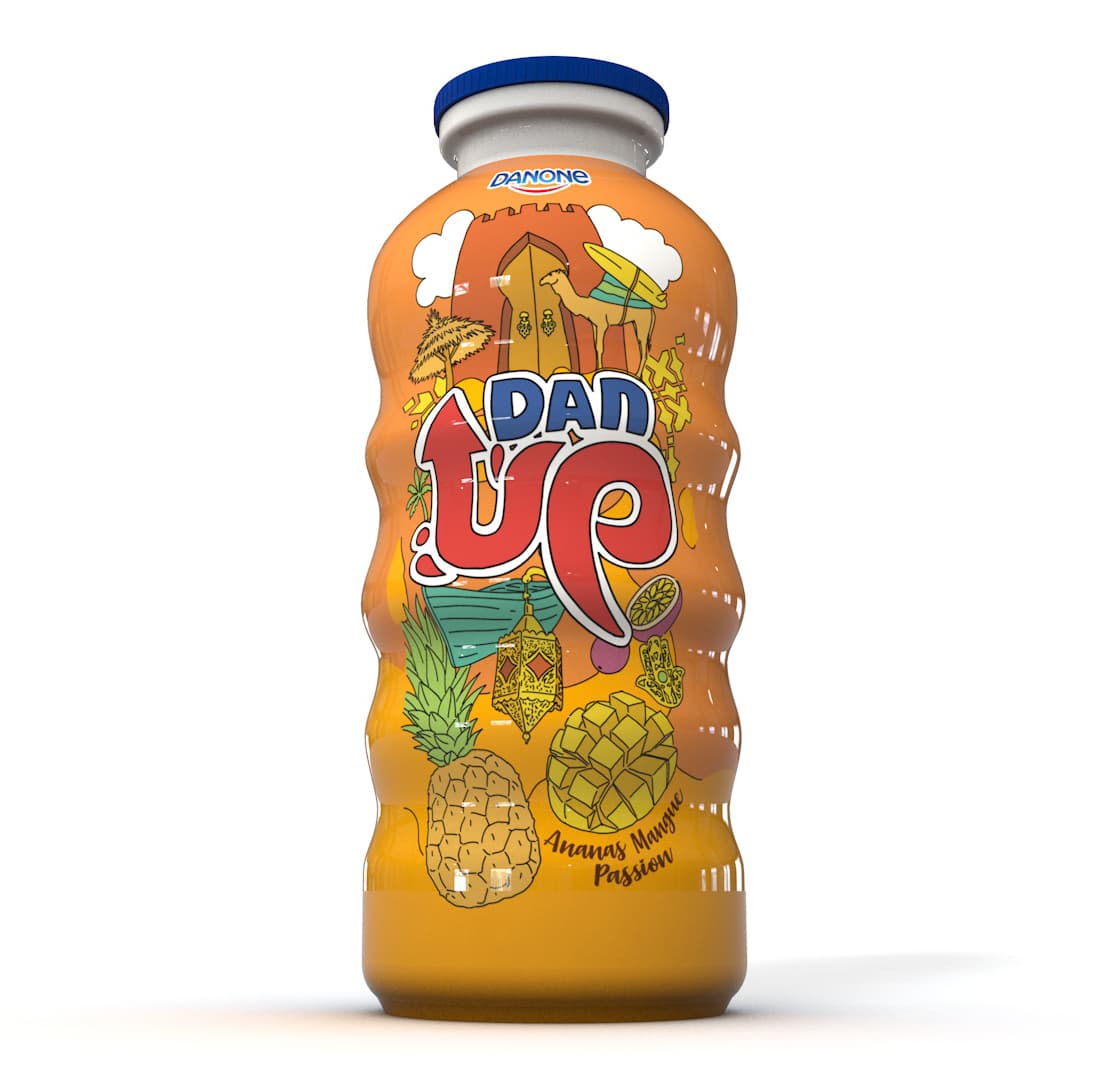DANUP bottle 3D render 2