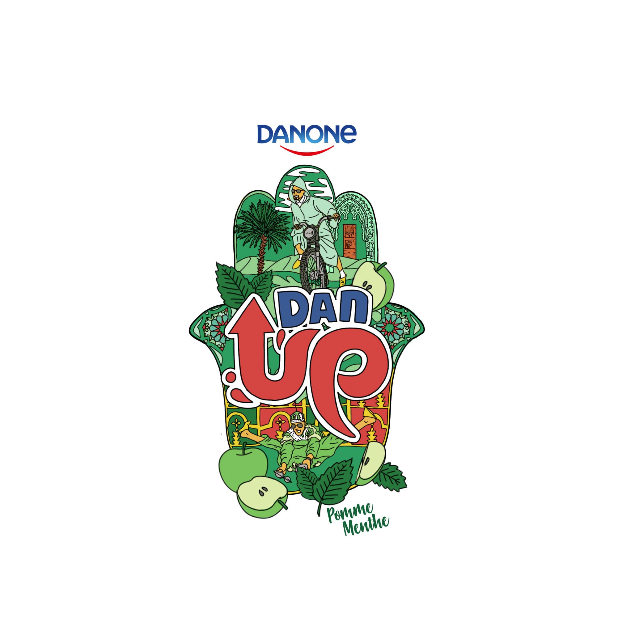 DANUP apple-mint flat illustration variant