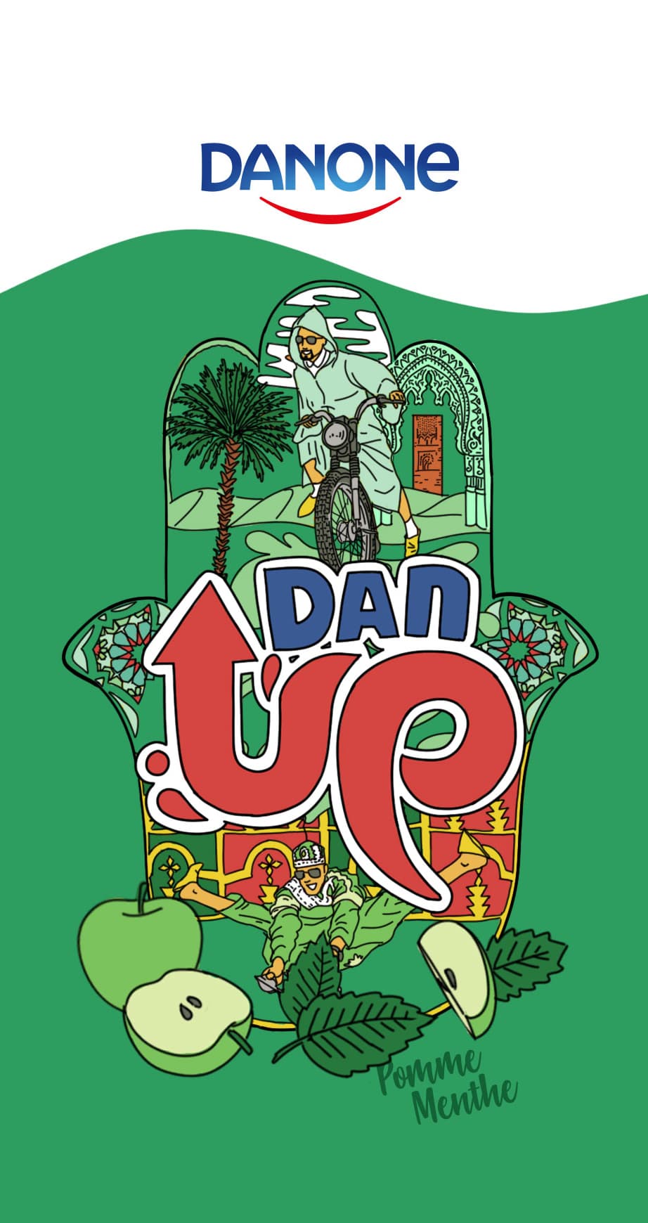 DANUP apple-mint flavor illustration