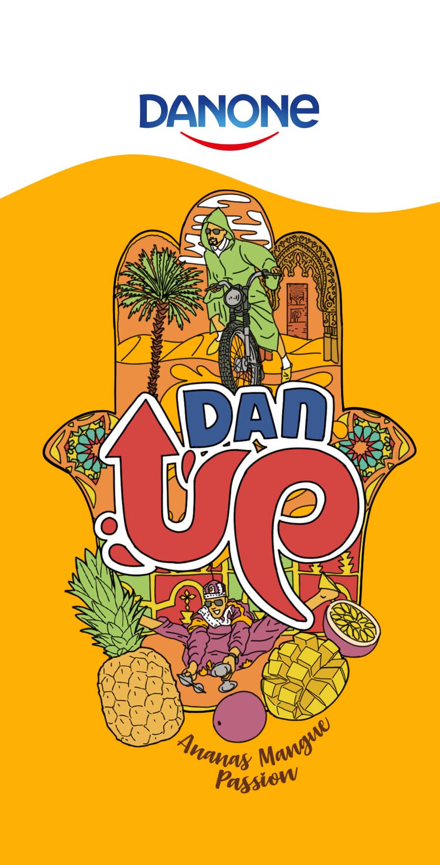 DANUP tropical flavor illustration