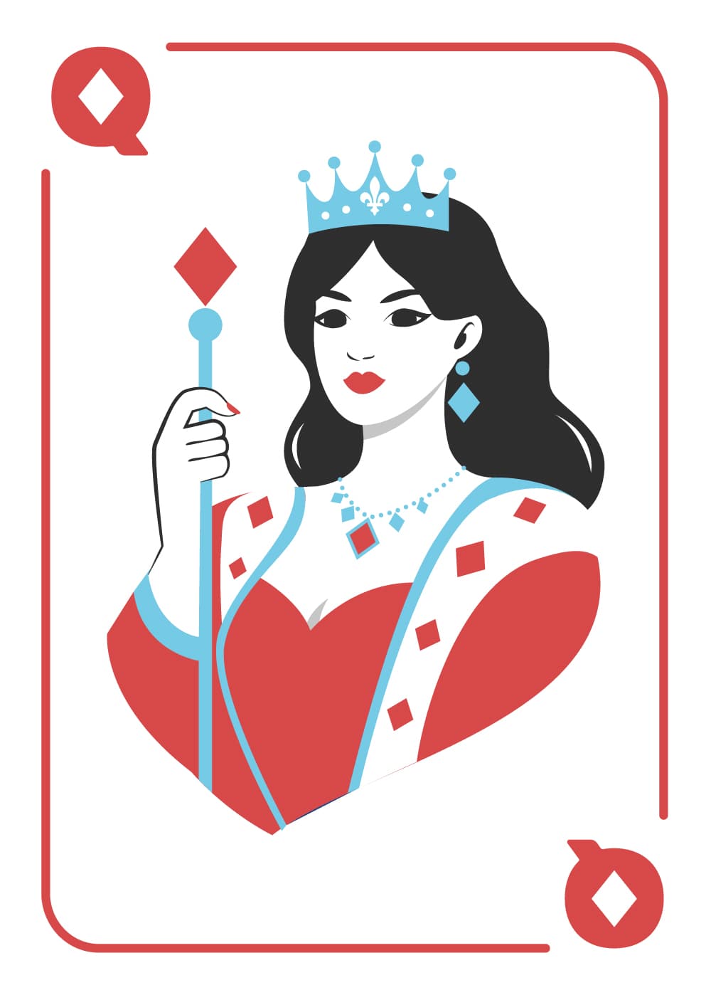 Queen of Diamonds illustration