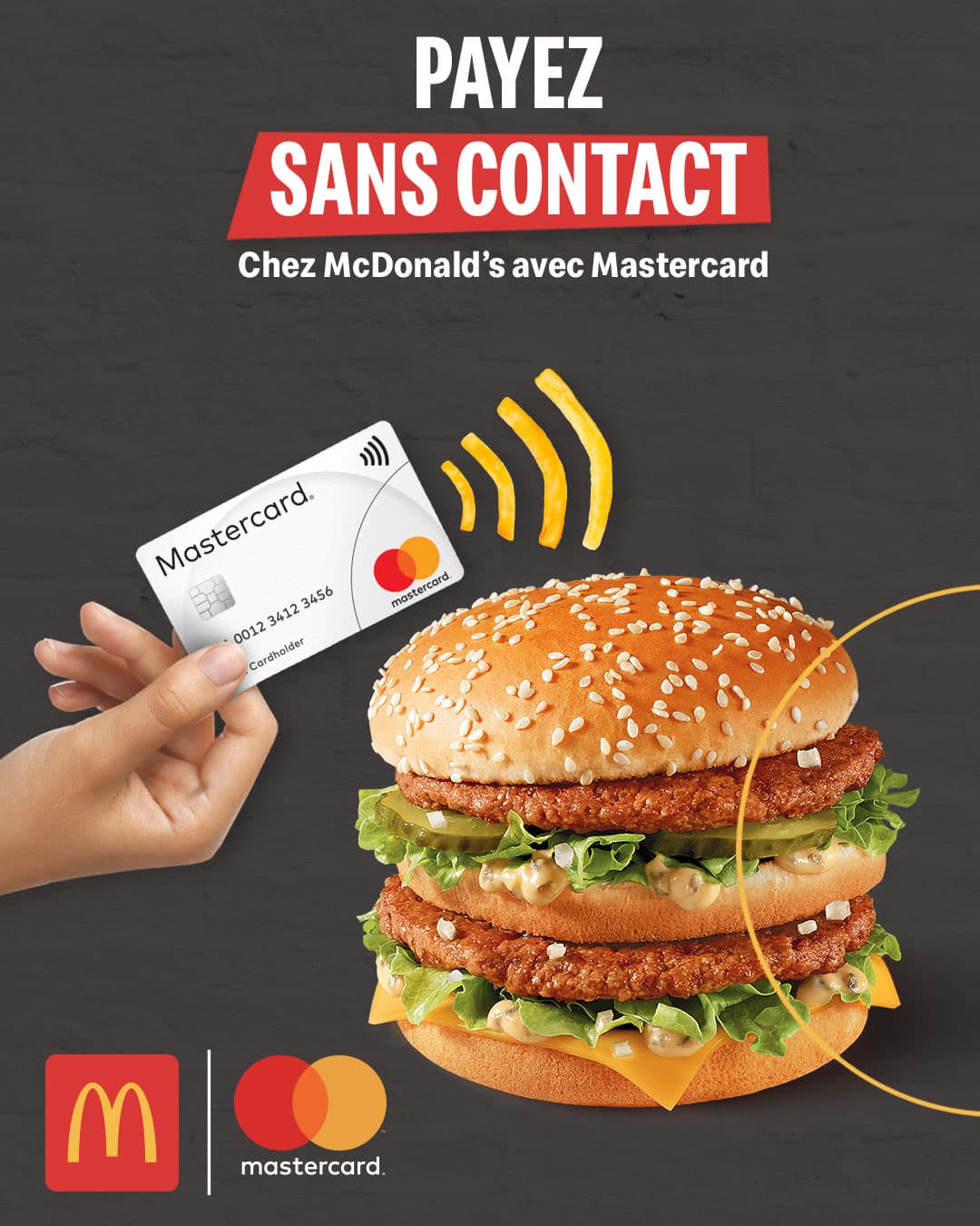 "Payez sans contact chez McDonald's avec Mastercard" poster