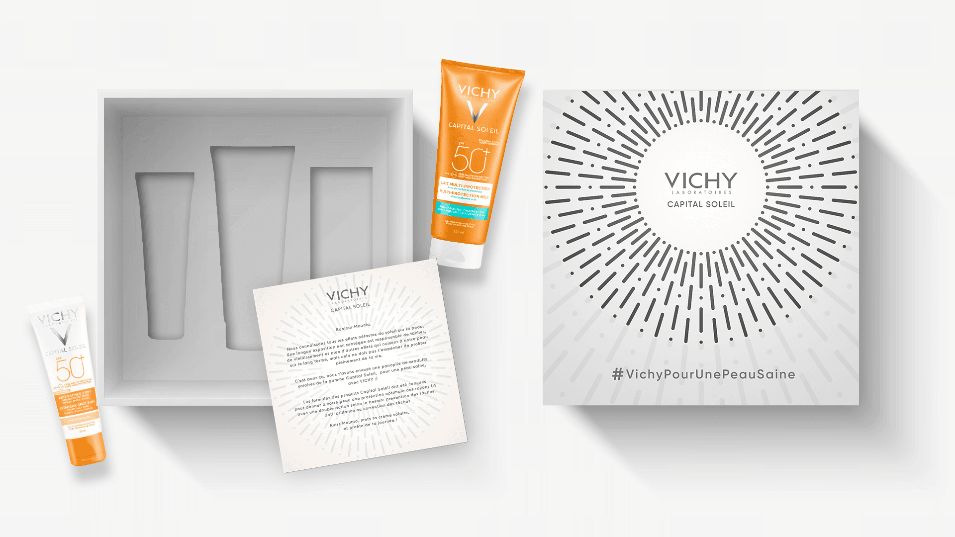 Vichy summer box — 3D shelf simulation 2