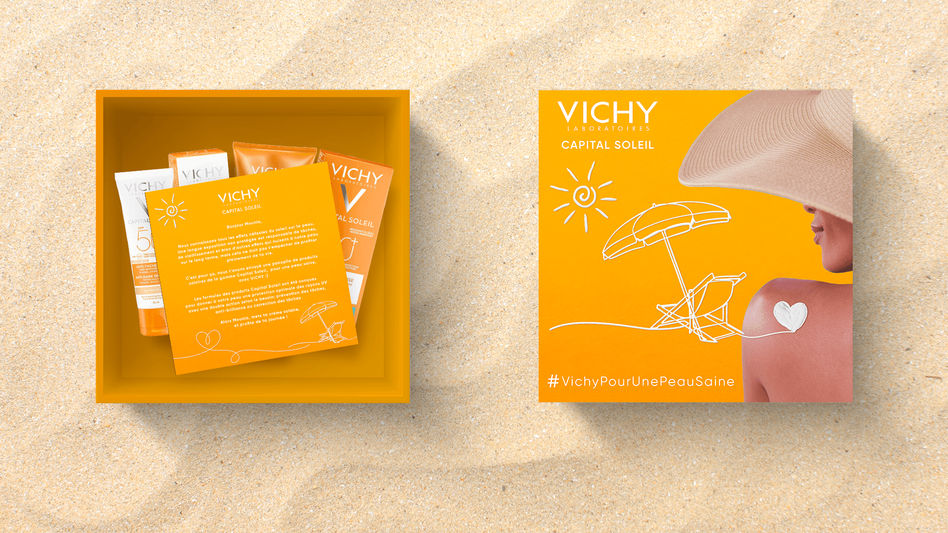 Vichy summer box — 3D shelf simulation 1
